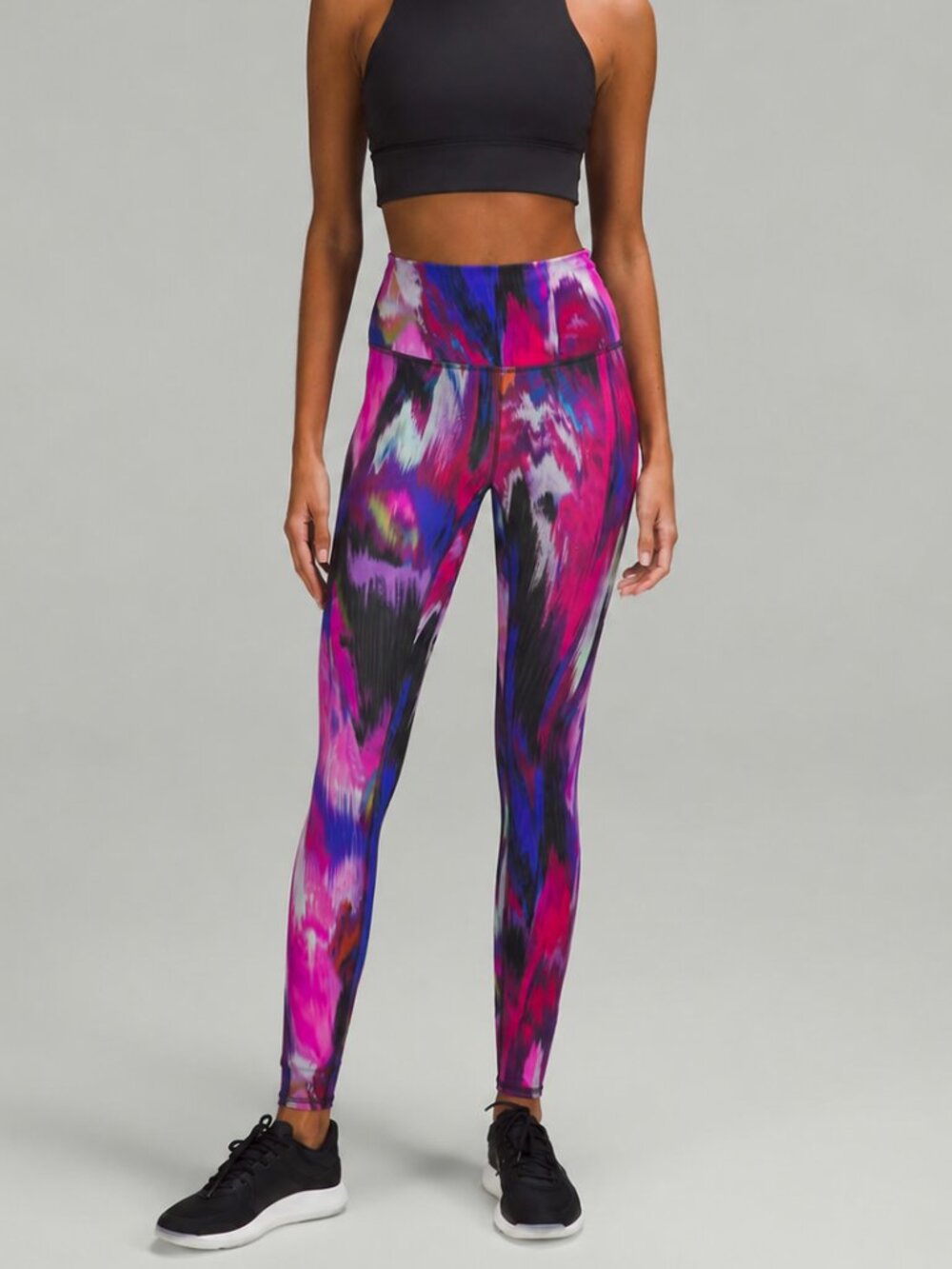 Lululemon Wunder Train High Rise Everlux Tight 28" Womens 4 Digital Current Pink